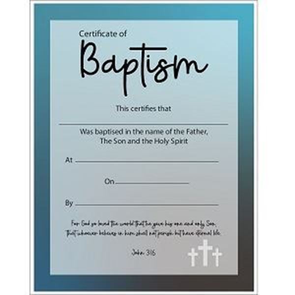VERTICAL BAPTISM CERTIF 4CP