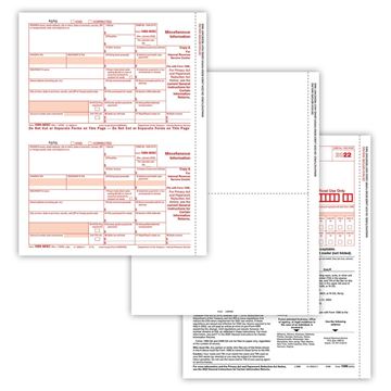 12640: 1099 MISC FORM BLANK 6 PART SET