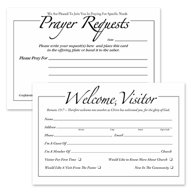 Prayer & Visitor Cards