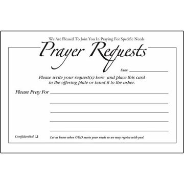 Ready-to-Use Prayer Cards 100/PK