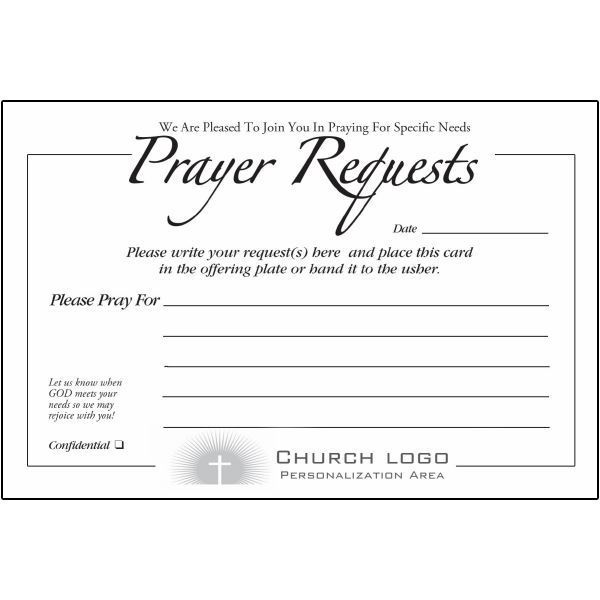 Custom Prayers Cards 100/PK