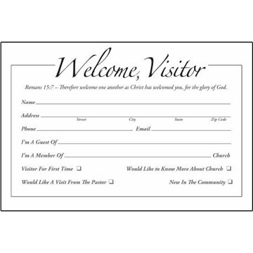 Ready-to-Use Visitor Cards  100/PK