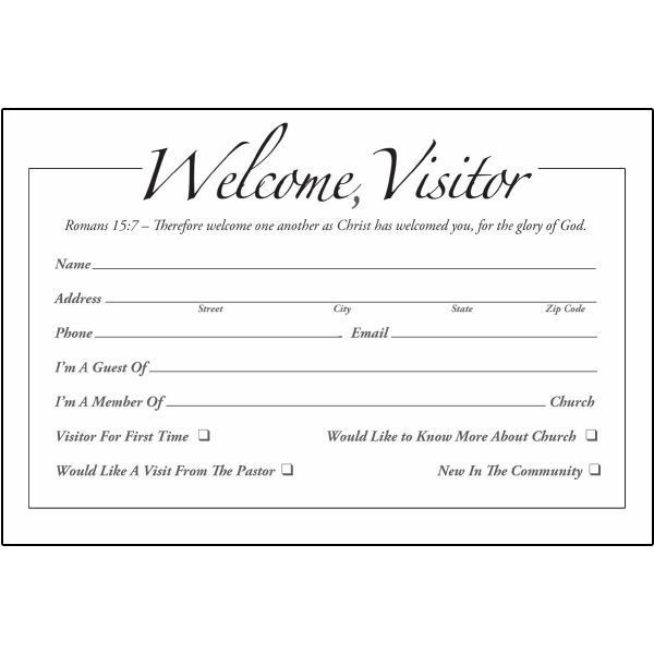 Ready-to-Use Visitor Cards  100/PK