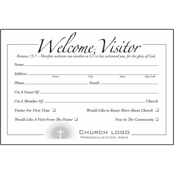 Custom Visitor Cards 100/PK