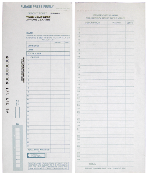 12021-REORDER: DEPOSIT TICKET 200/BX