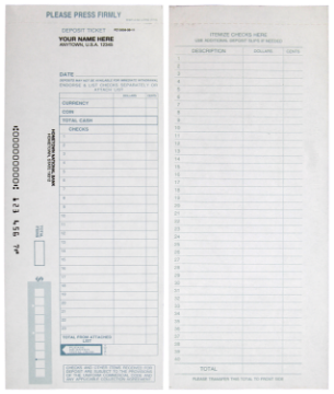12021: DEPOSIT TCKT (2 PART) 200/BX