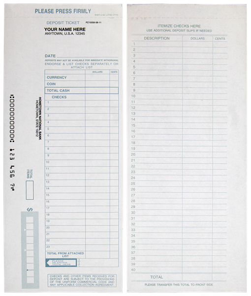 12021-REORDER: DEPOSIT TICKET 200/BX