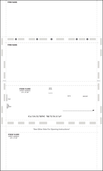 12062- PS MAILER CHECK, 8 ½" X 14" 1000/BX