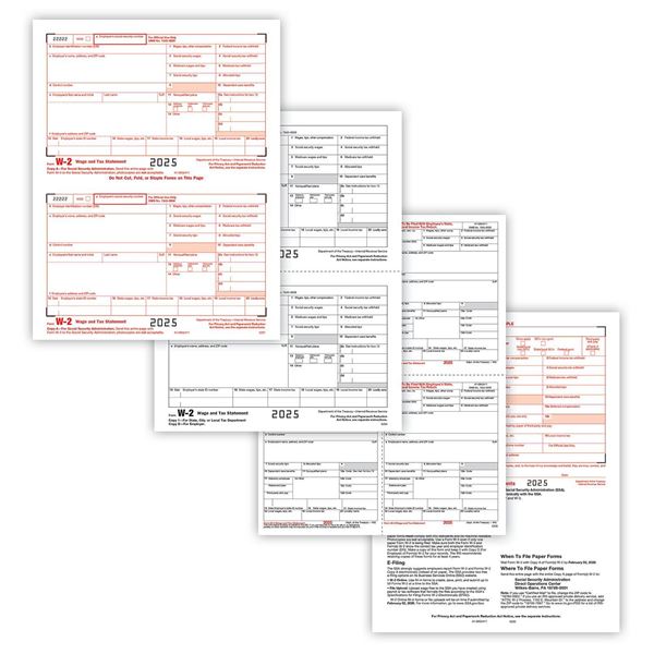 12623: W2 CONDENSED 4UP SIX PART FORM