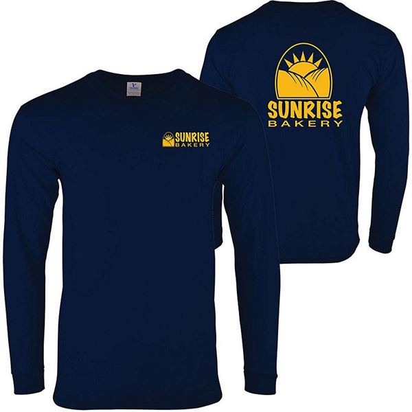 Screen Printed 100% Cotton Long Sleeve T-Shirt