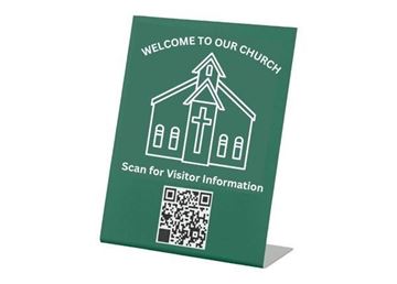 Pedestal Sign || Custom Indoor Signs || Vertical, 8" x 10"