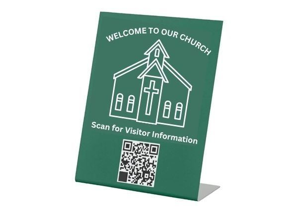 Pedestal Sign || Custom Indoor Signs || Vertical, 8" x 10"